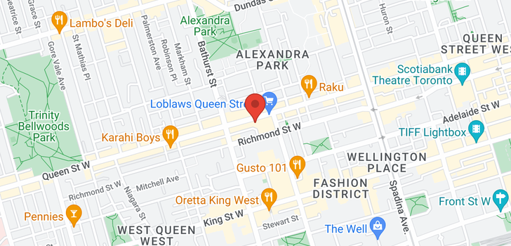 map of 609 QUEEN ST W
